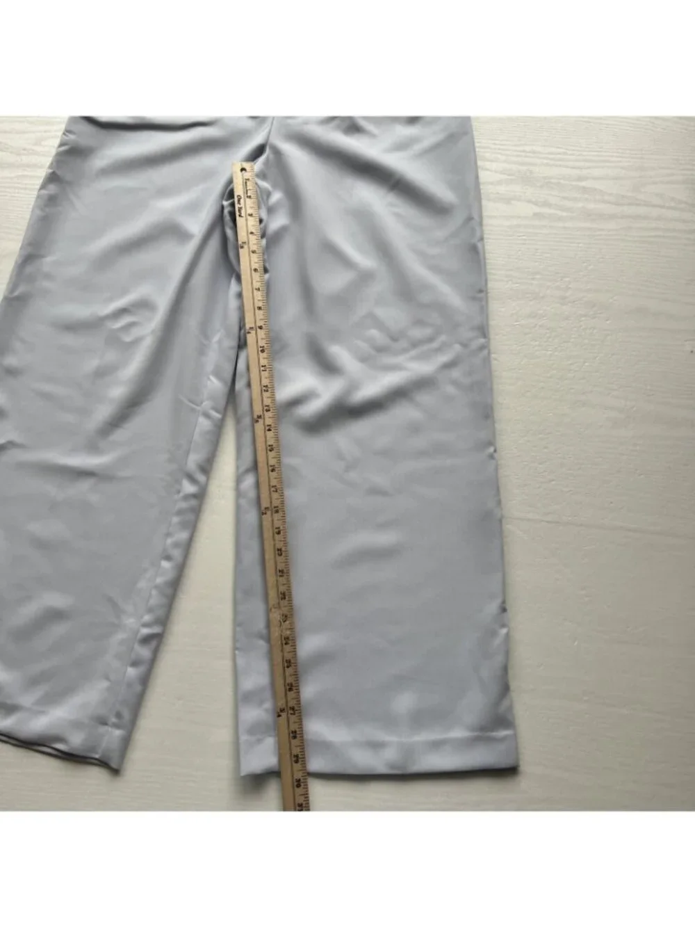 Ann Taylor Wide Leg Pants Womens 12 Ice Blue Crepe Pleated Full Length